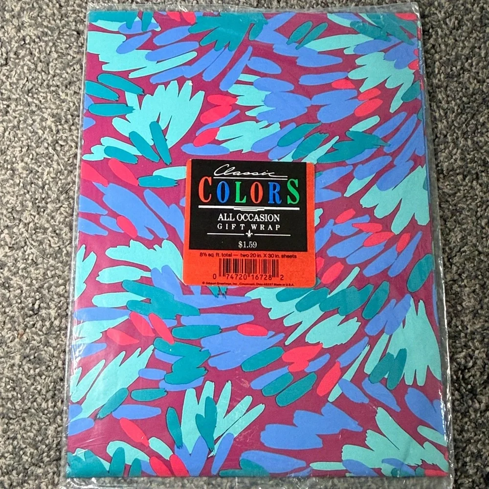 5/$25 VINTAGE Multicolor Wrapping Paper